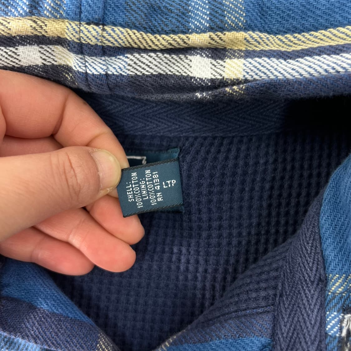 100 폴로랄프로렌 플란넬 후드 셔츠 상품이미지3