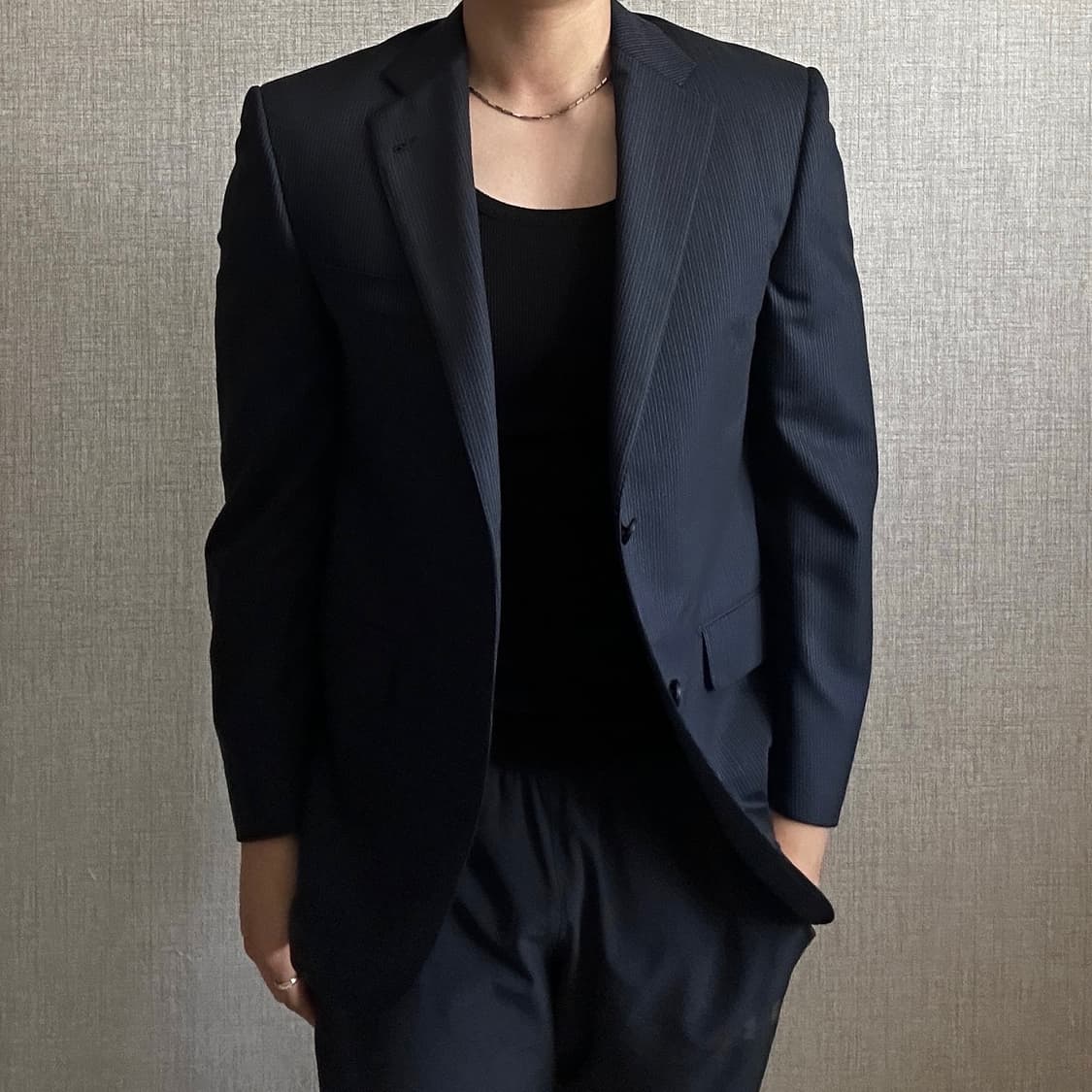 Burberry 버버리 스트라이프 네이비 블레이저 자켓 상품이미지1