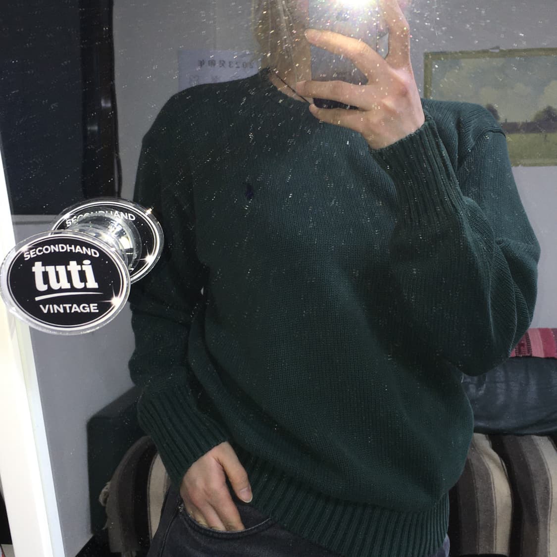 투티/0192 폴로 그린 니트 시보리 상품이미지1