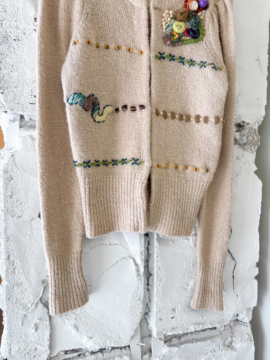 빈티지 스티치 포인트 가디건 상품이미지5