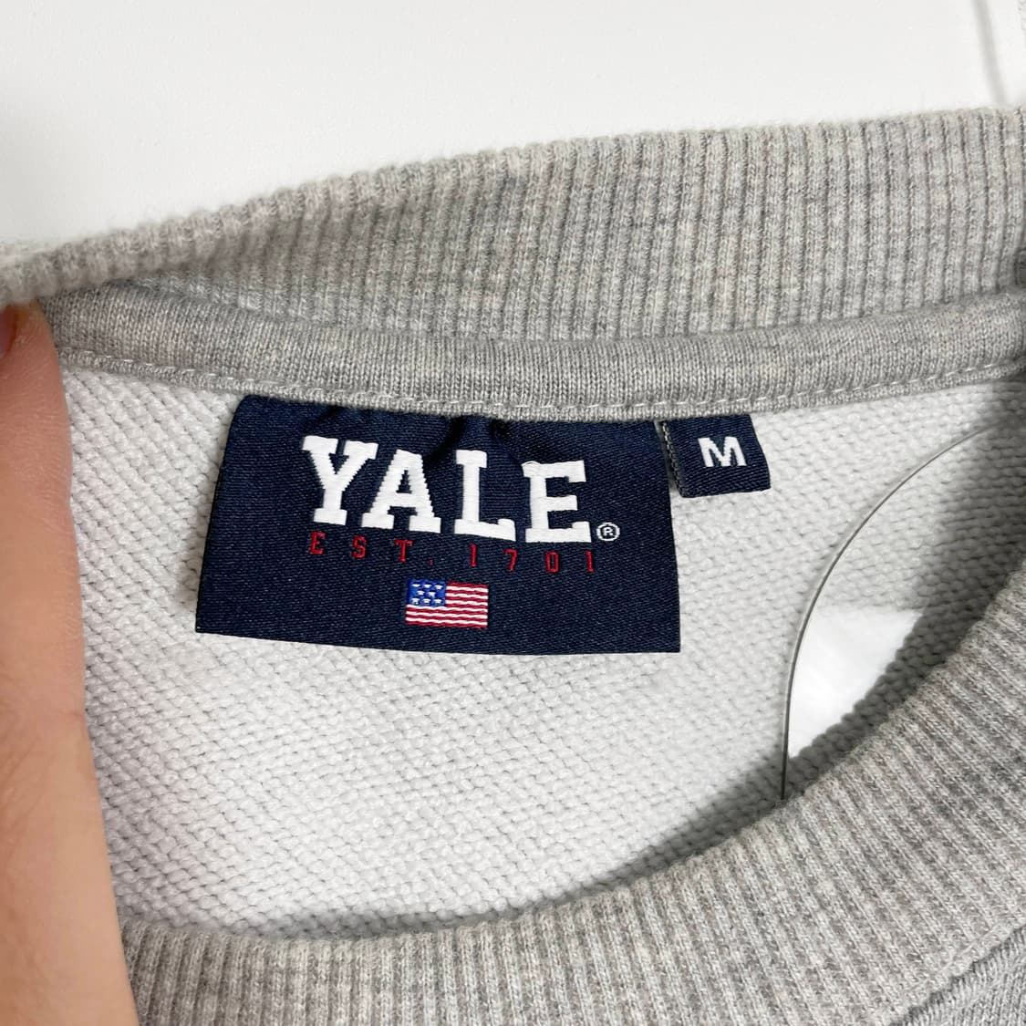 D2 예일(YALE) 2톤 아치 스웨트셔츠 그레이 M사이즈 상품이미지5