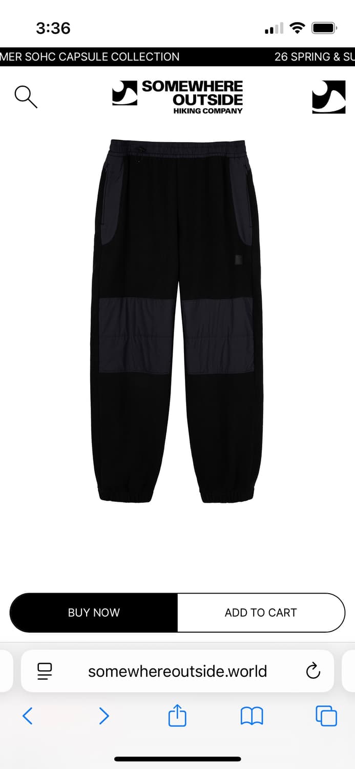 sohc (somewhereoutside) 플리스팬츠 xl 상품이미지3