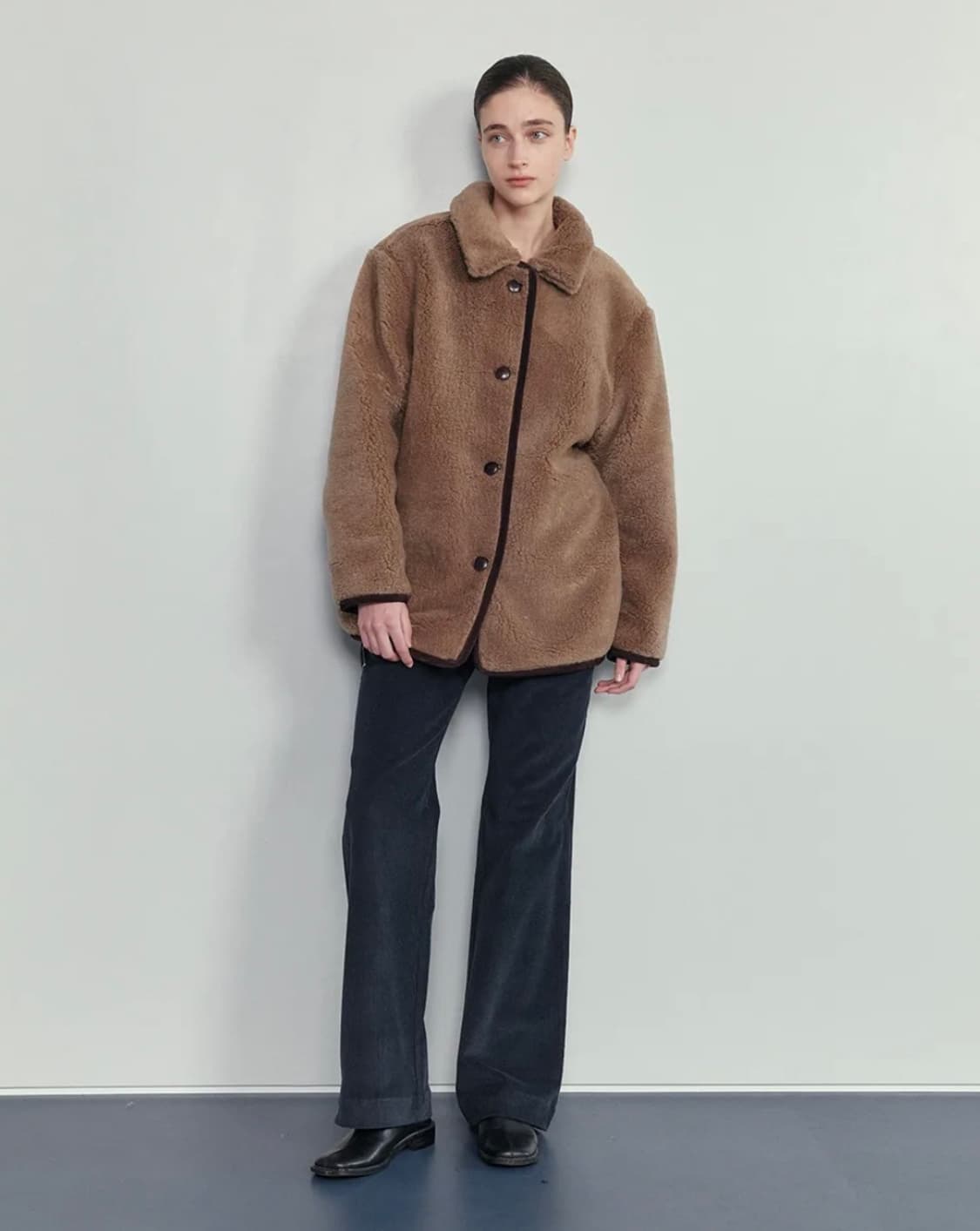니하운 Loire shearling real mustang brown 상품이미지4