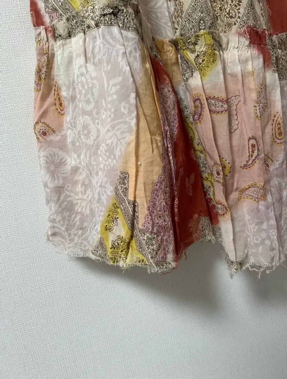 일본 빈티지 모리걸 하구미 패턴 스커트 상품이미지2