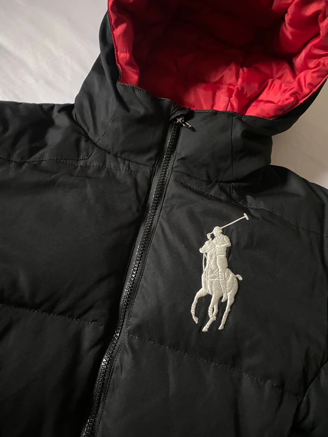 급처 폴로 랄프로렌 빅포니 패딩 후디 블랙 점퍼 상품이미지1