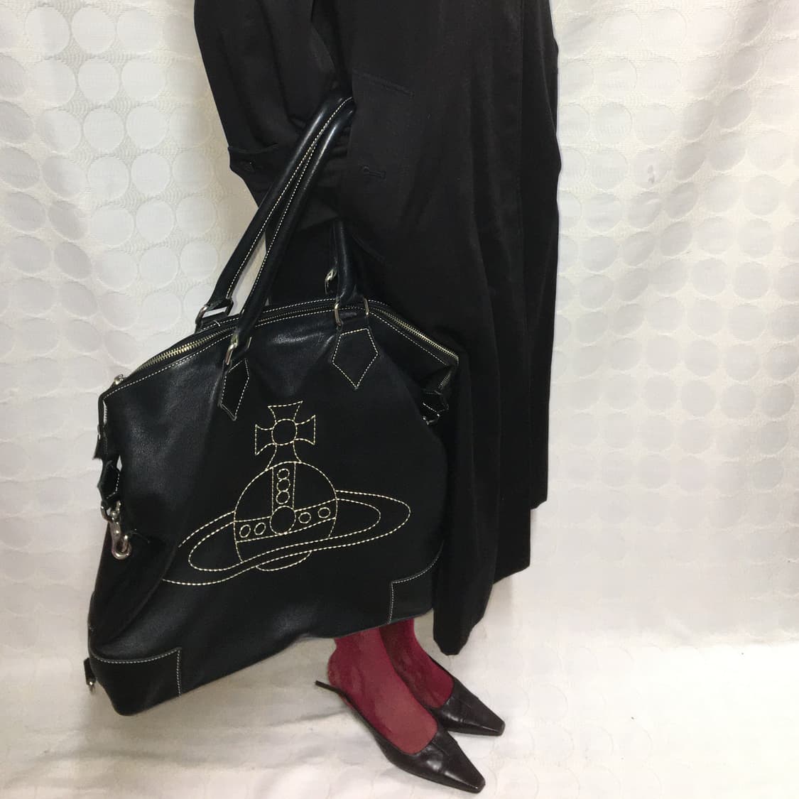 비비안웨스트우드 스티치 가죽 가방 상품이미지1