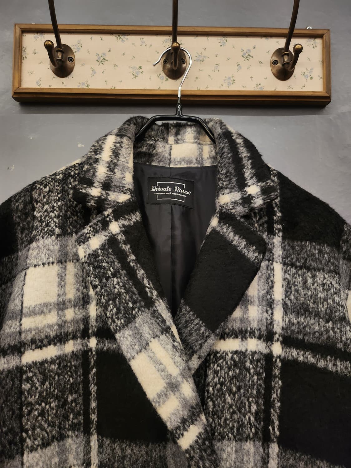 일본빈티지체크코트 상품이미지2