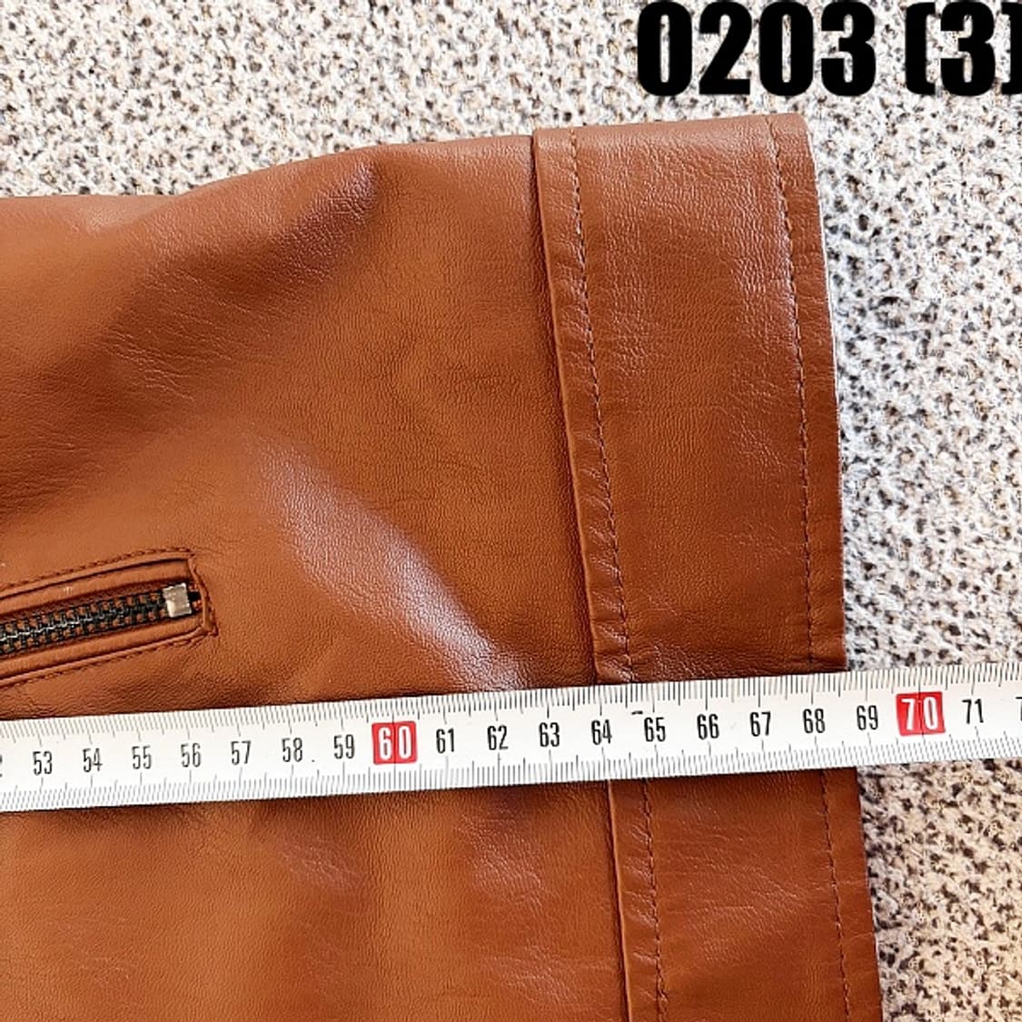 [실측확인] 빈티지 브라운 레더 라이더 가죽 자켓 상품이미지6