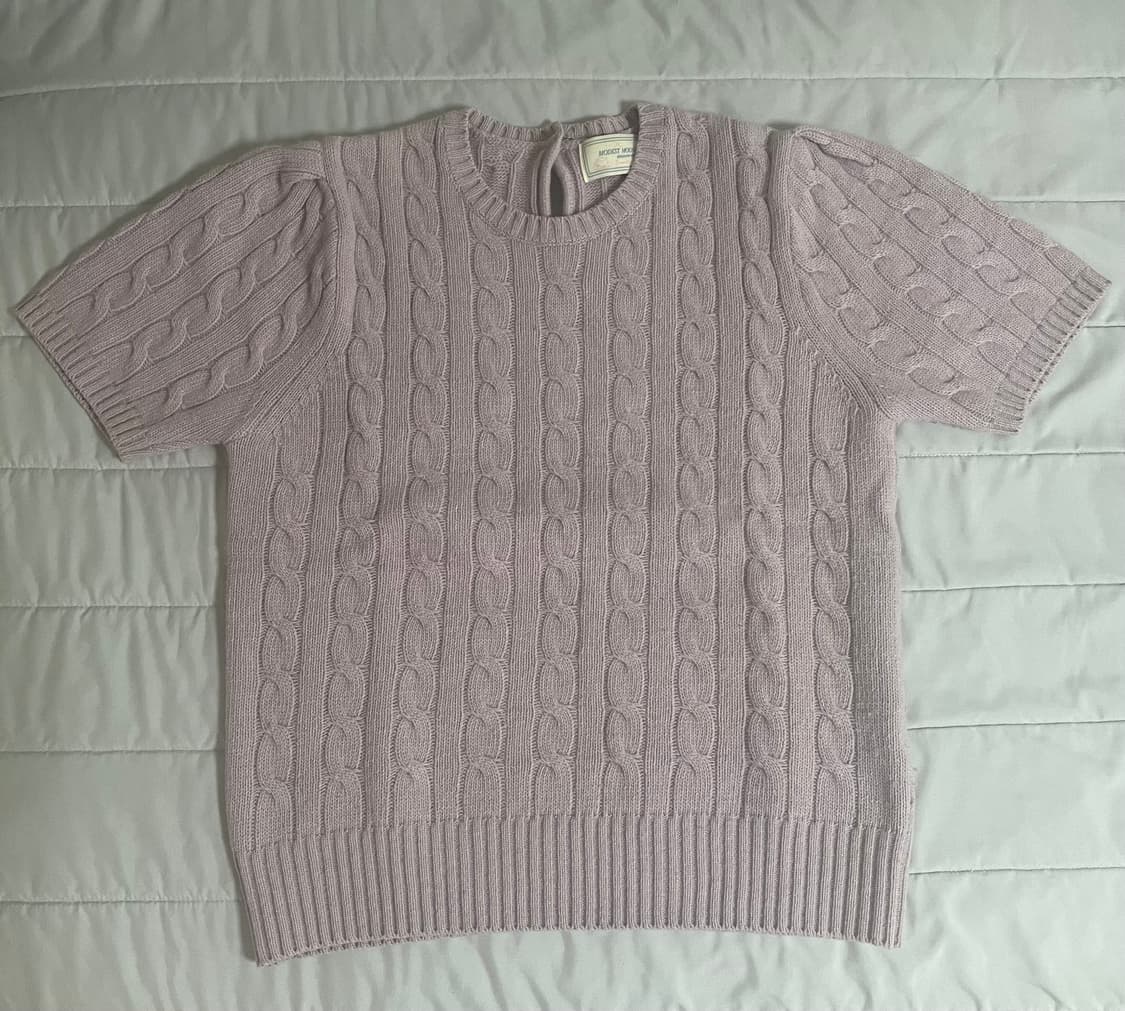 모데스트무드 반팔 니트 상품이미지1