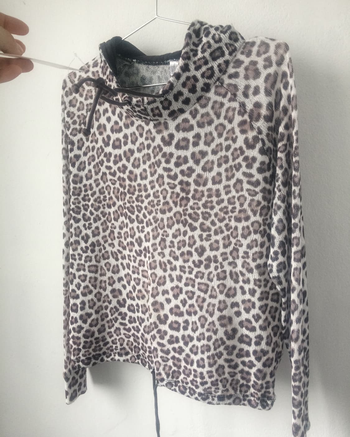 Leopard pattern hood knit 상품이미지4