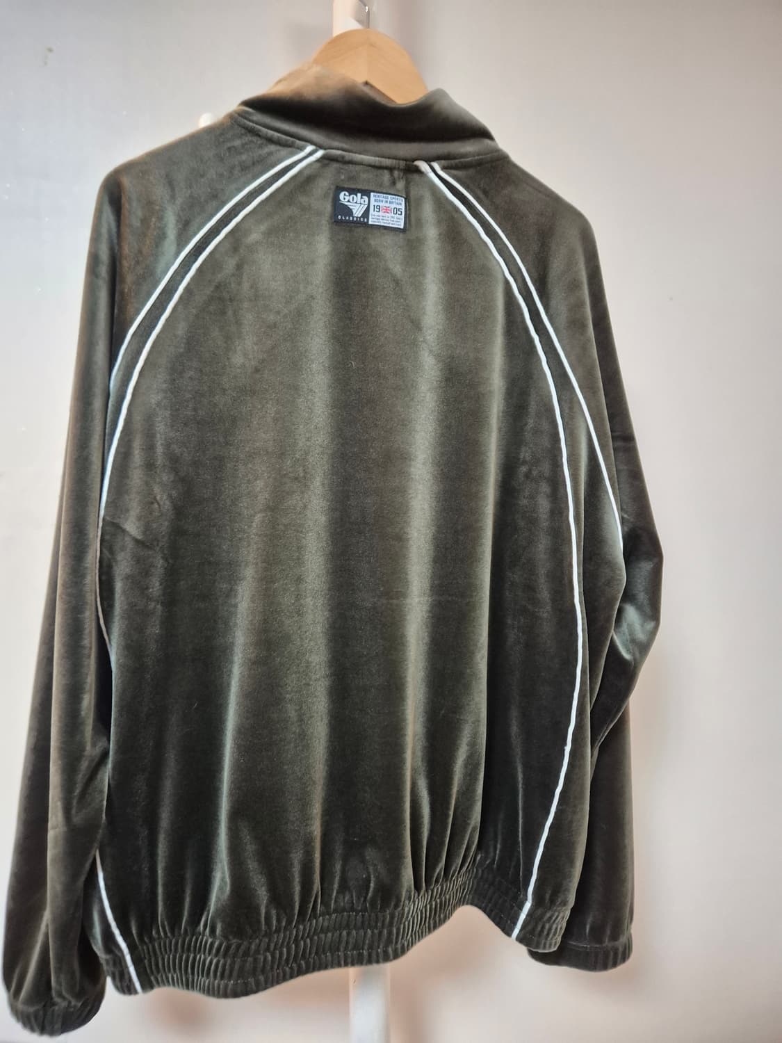 골라 벨벳 카키 집업 L 남여공용 Gola velvet 상품이미지2