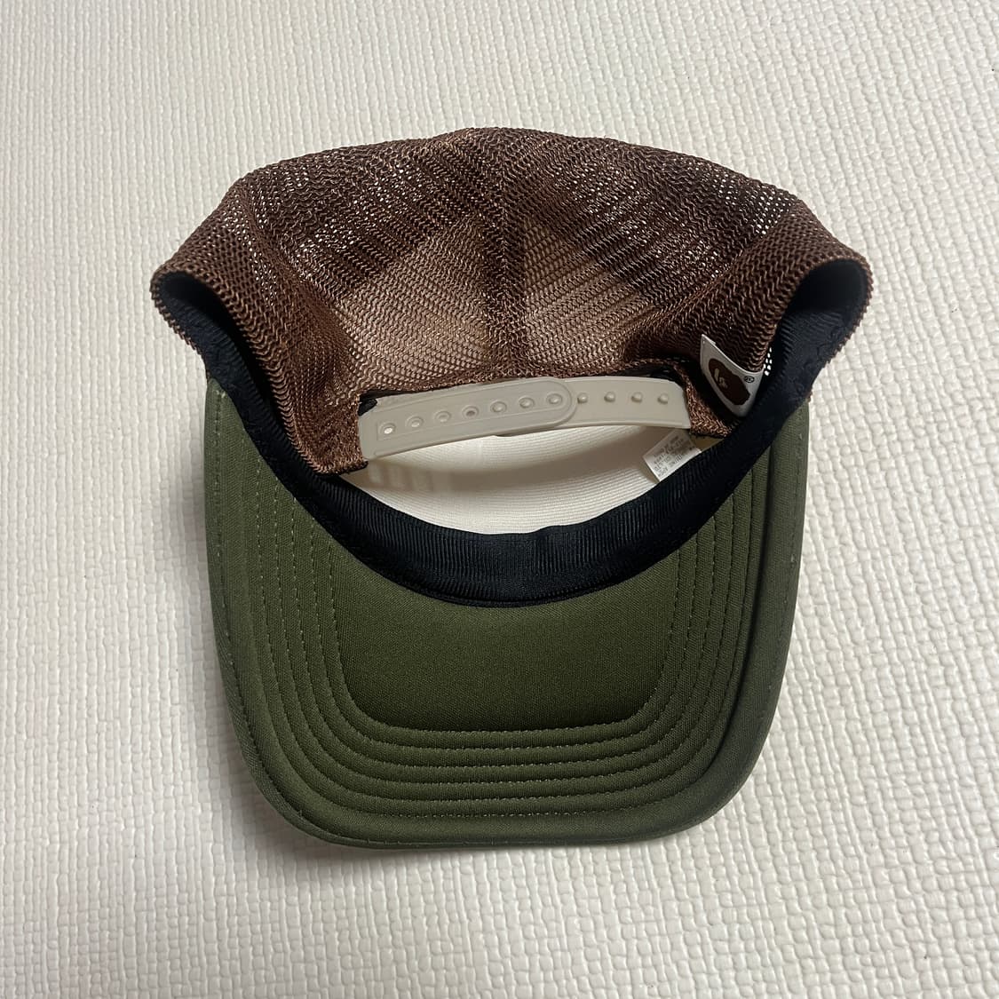 베이프 컬리지 메쉬 캡 카키 상품이미지2