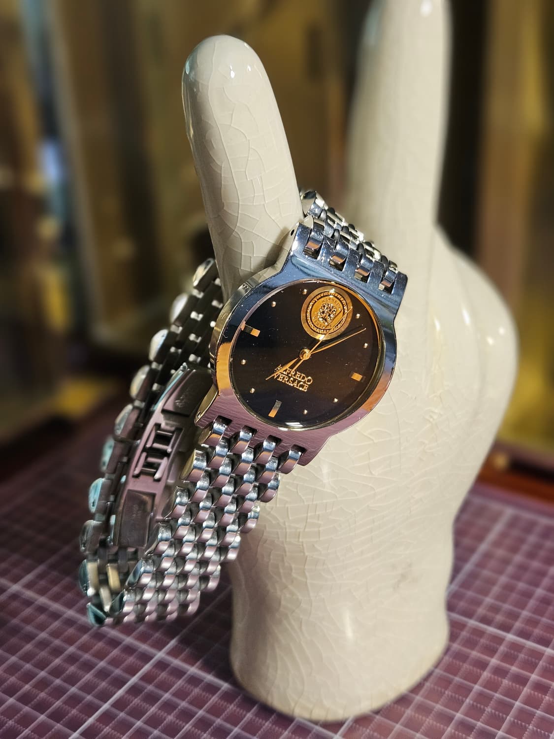 알프레도 베르사체 실버 메탈 시계 쿼츠 상품이미지1