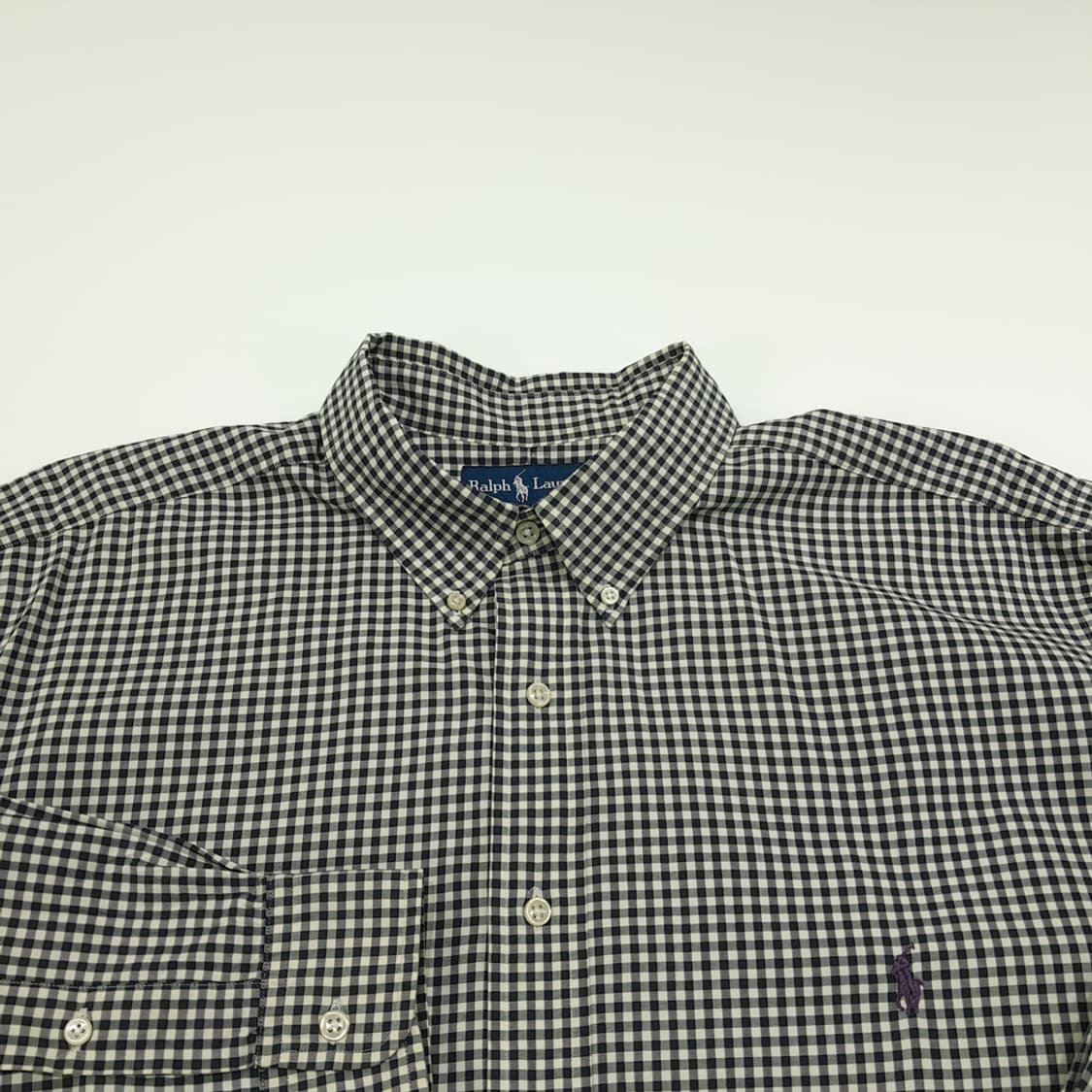 CN773 2XB 폴로 랄프로렌 모노 마이크로체크 긴팔 셔츠 남방 상품이미지3