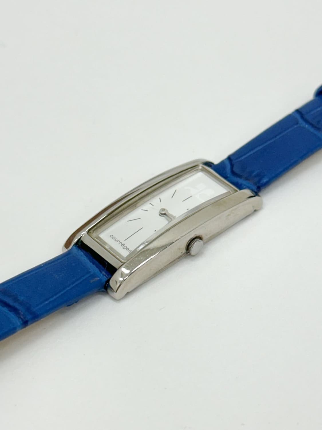 courreges / 꾸레쥬 블루 스트랩 렉탱귤러 쿼츠 시계  상품이미지7