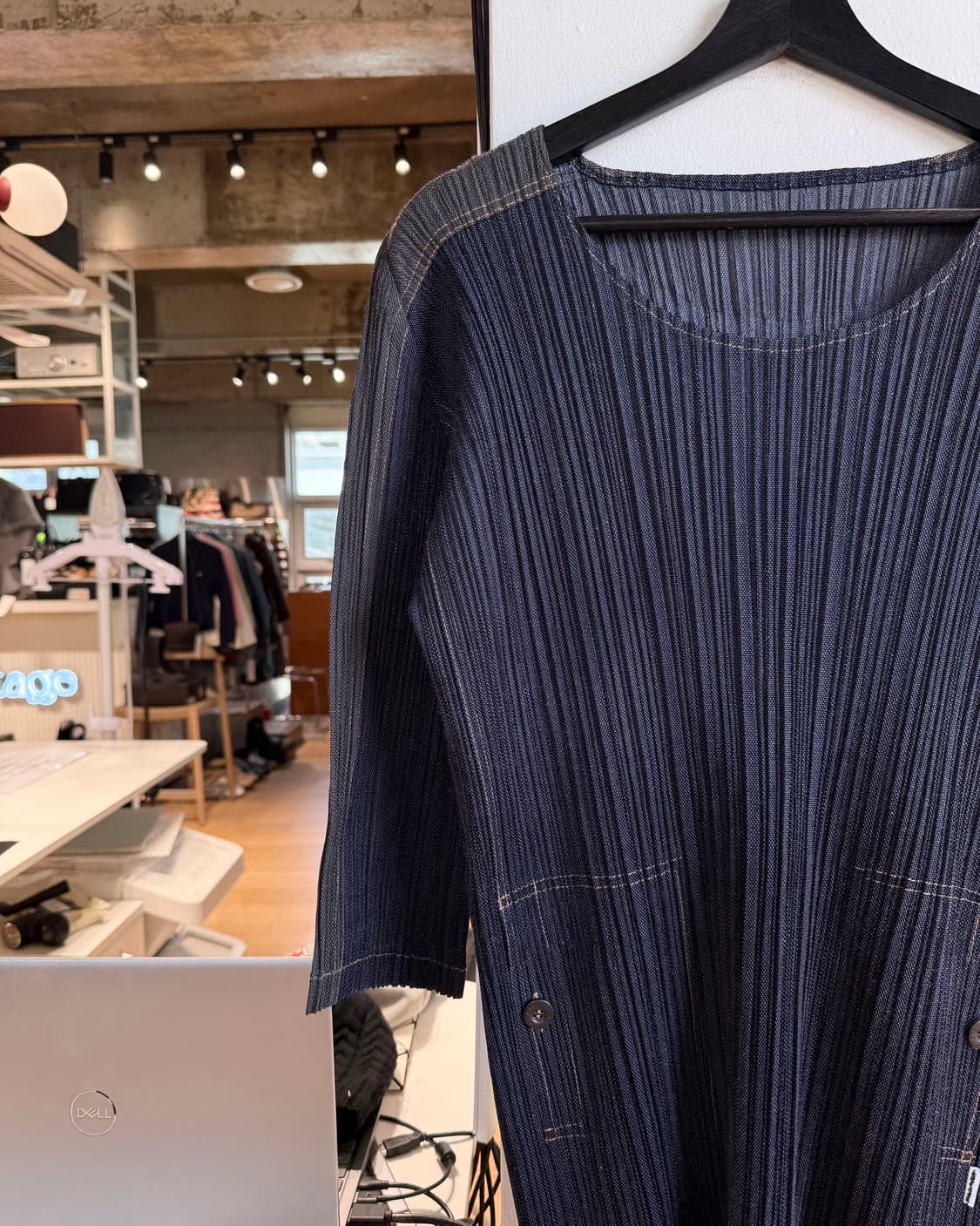 플리츠 플리즈 데님 링컬 롱슬리브  상품이미지3