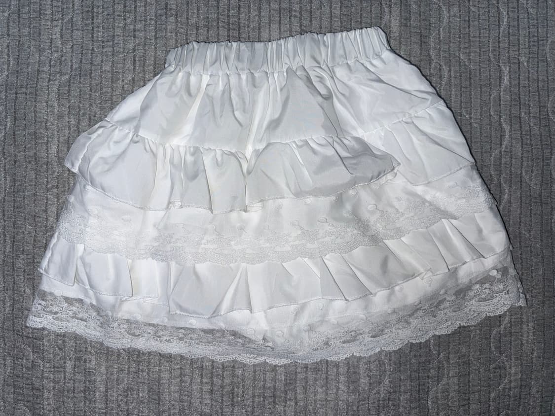 화이트 캉캉 스커트 상품이미지1
