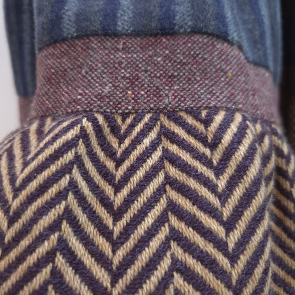 울혼방 3단 배색 플레어 스커트 상품이미지7