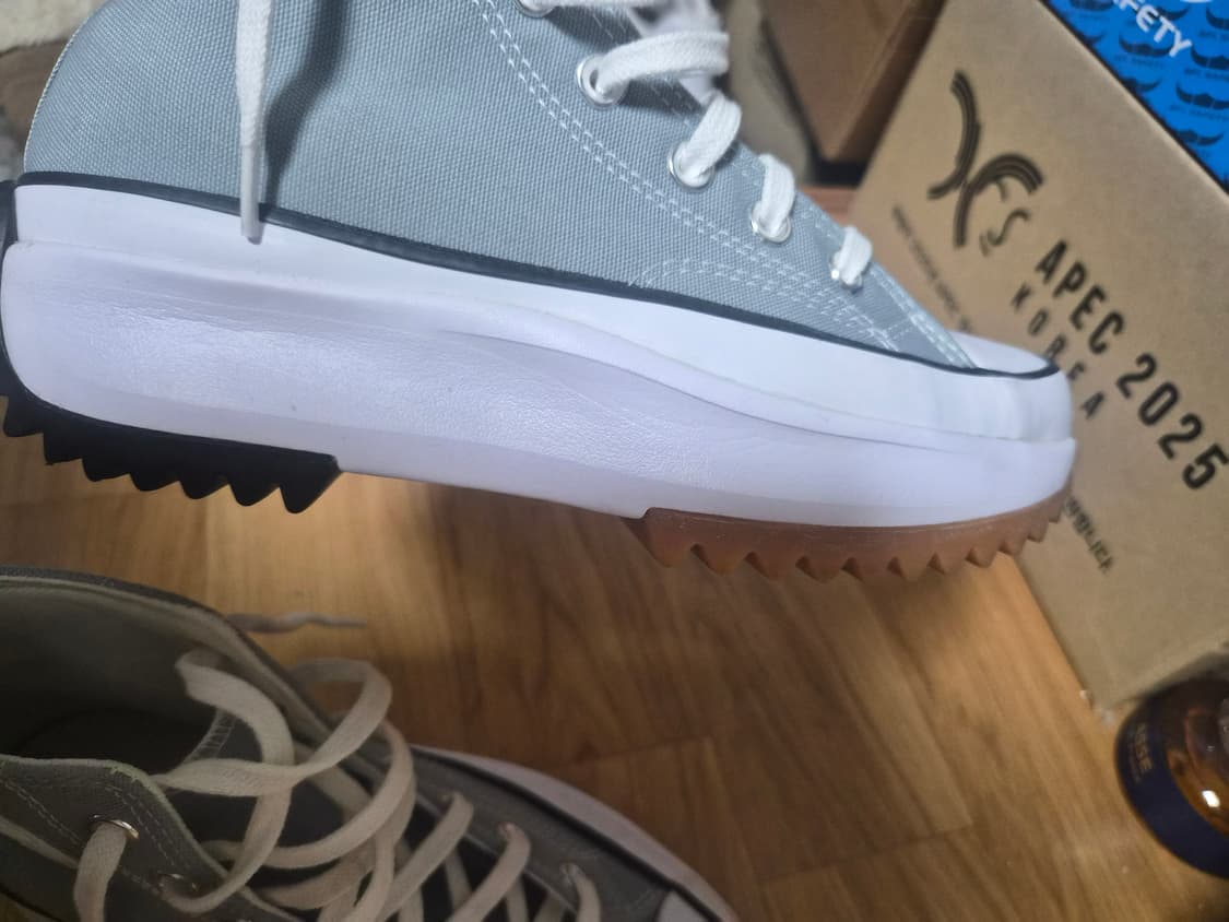 컨버스 런스타 하이크 회색 하이탑 운동화 상품이미지5