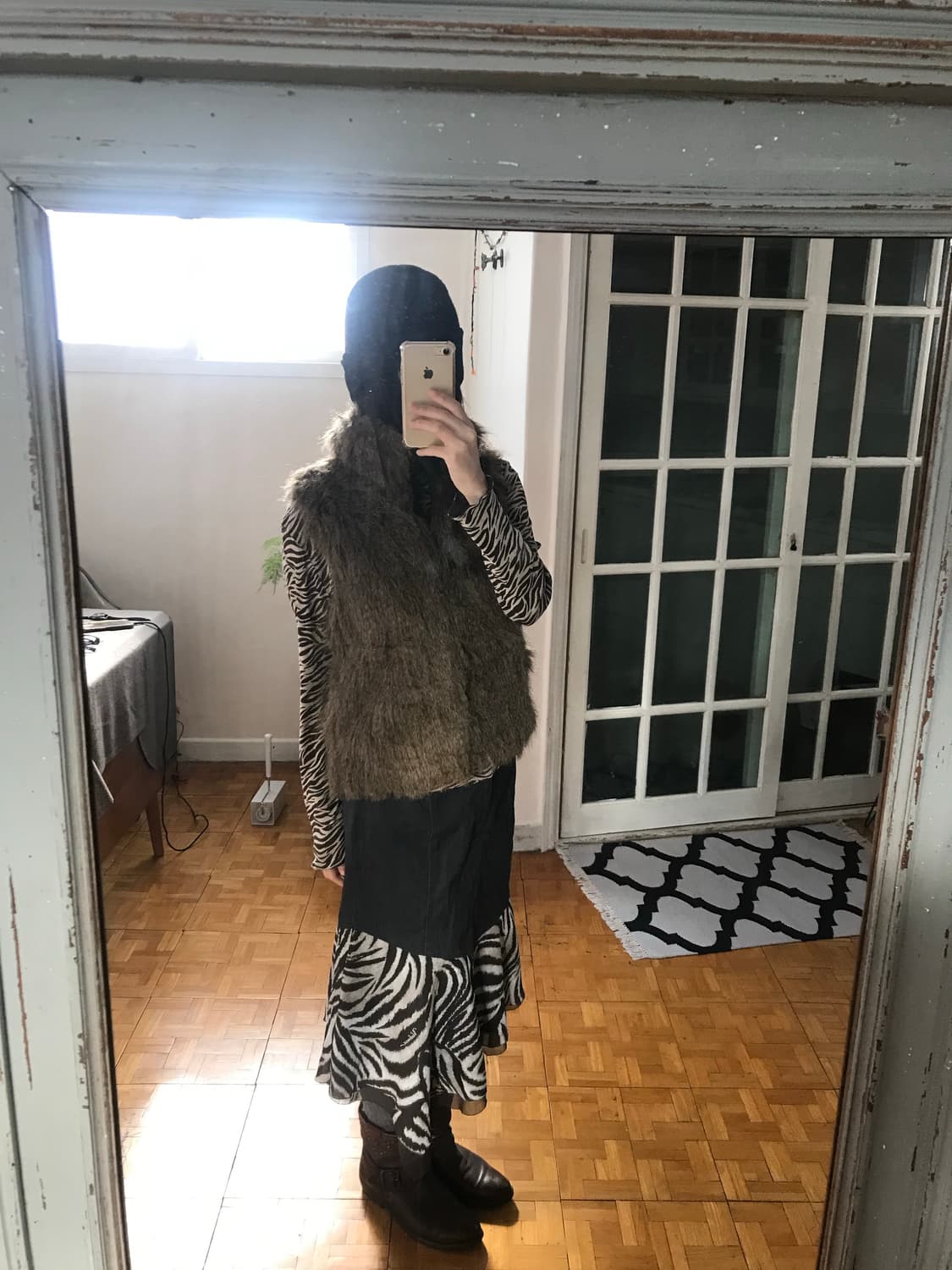 vintage brown fur jacket 상품이미지5