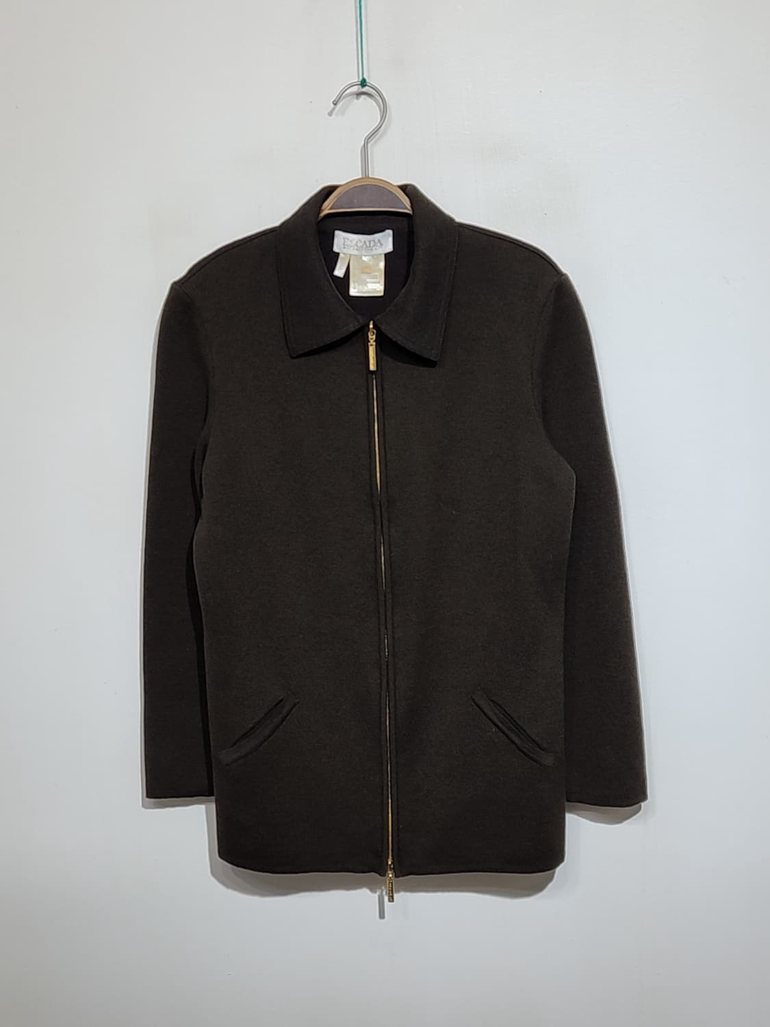 (M) 에스까다 니트집업 브라운 니트자켓 울 캐시미어  상품이미지1