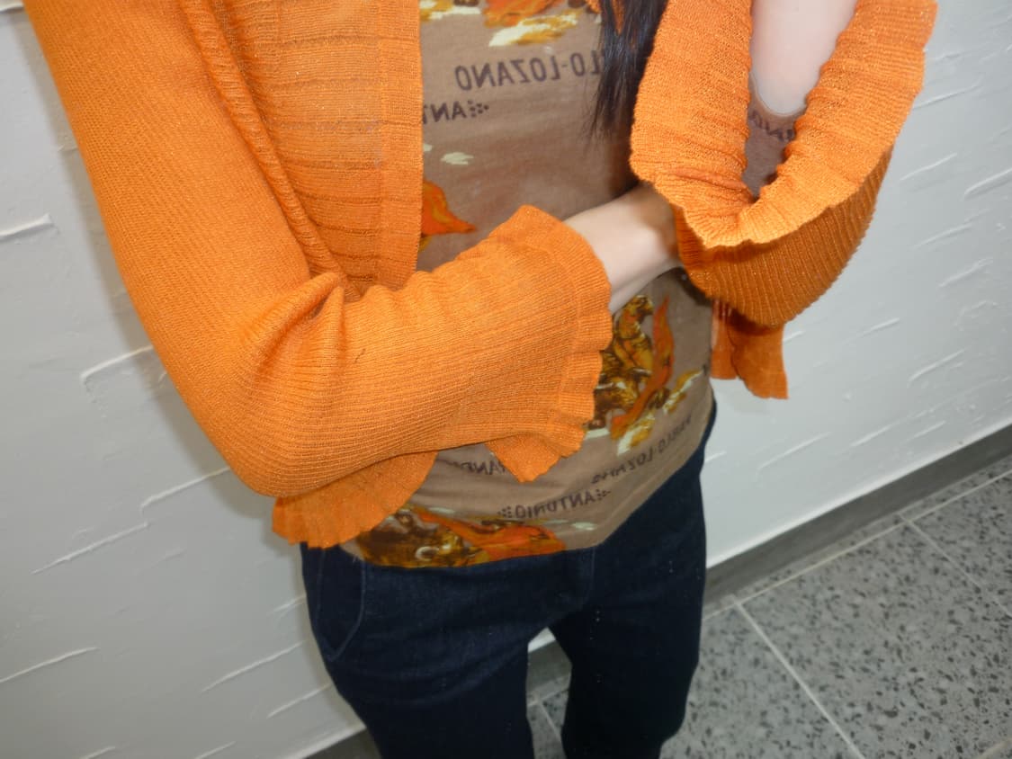 orange one button cardigan 상품이미지2