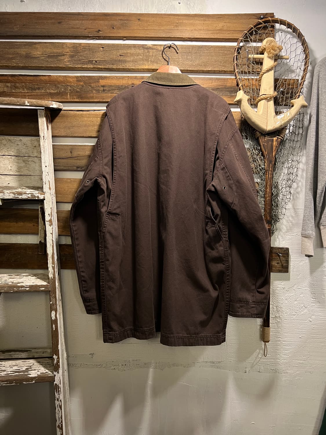 [XL]엘엘빈 USA 체크 라이닝 다크브라운 캔버스 헌팅 자켓 상품이미지9