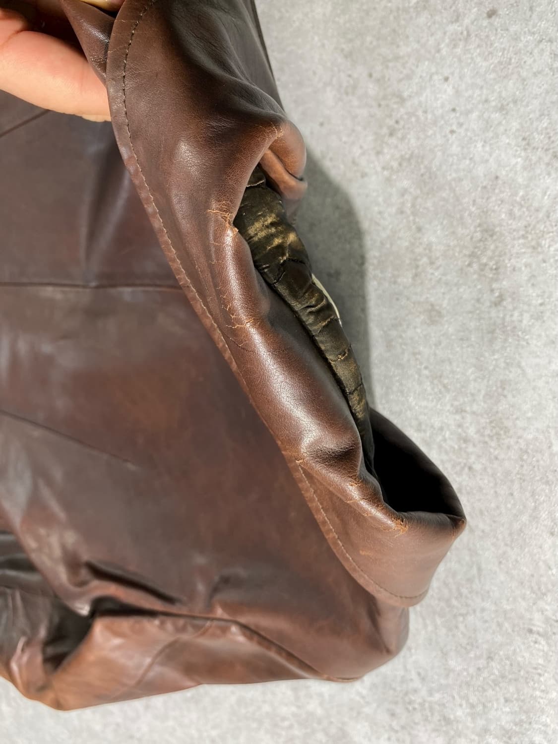 [46] FLORENS 플로렌스 이태리 메이드 베라펠레 브라운 레더자켓 상품이미지8