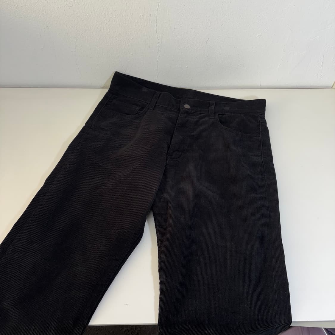 M 유니폼브릿지 블랙 레귤러핏 골덴 코듀로이팬츠 상품이미지1