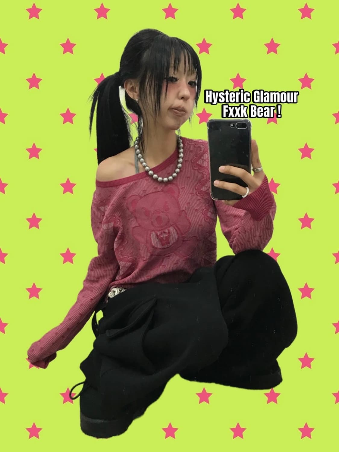 히스테릭글래머 퍽베어 도트 니트 ( 새상품 ) 상품이미지1