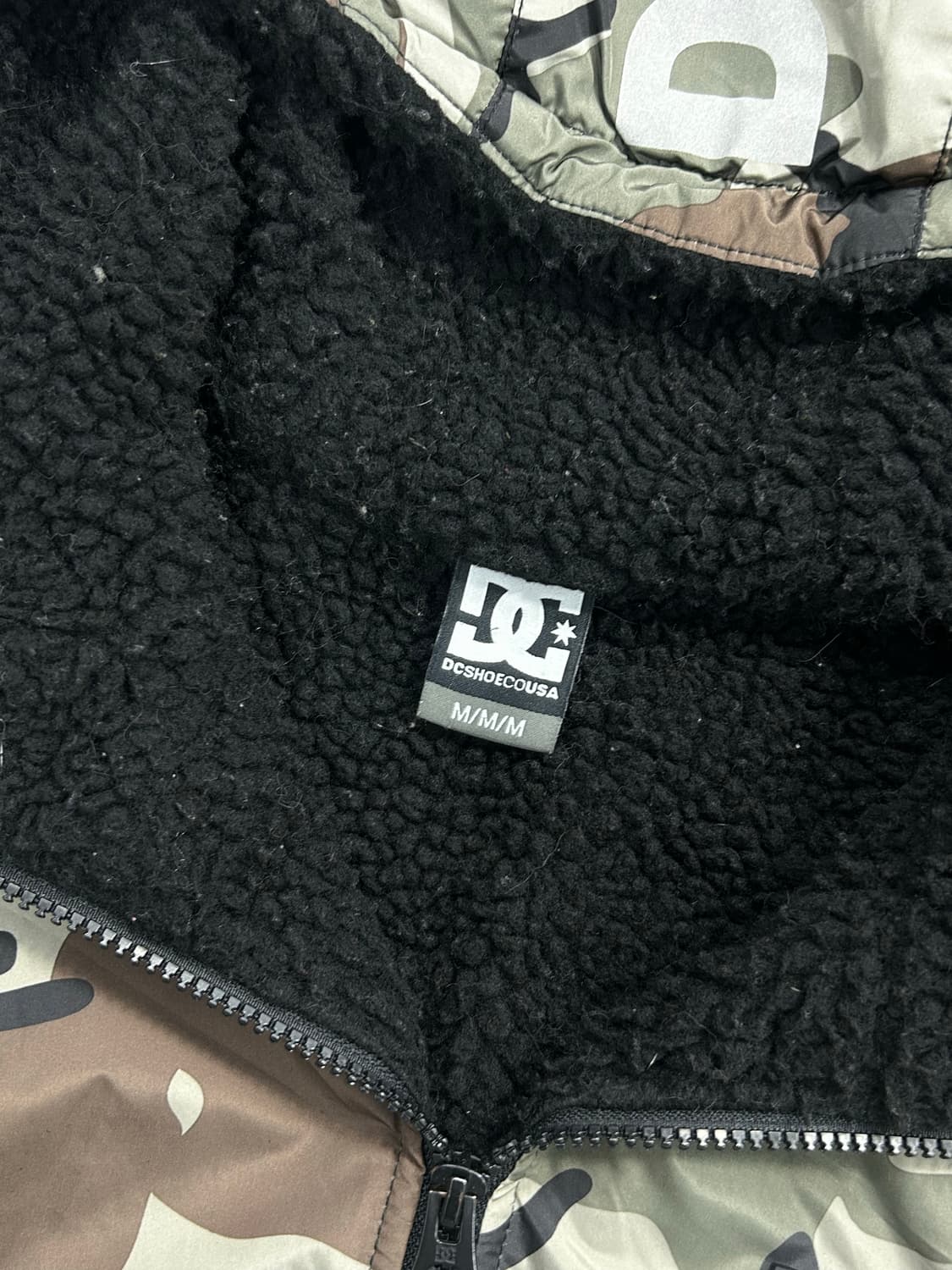 DC 카모 플리스 후드 자켓 M 상품이미지5