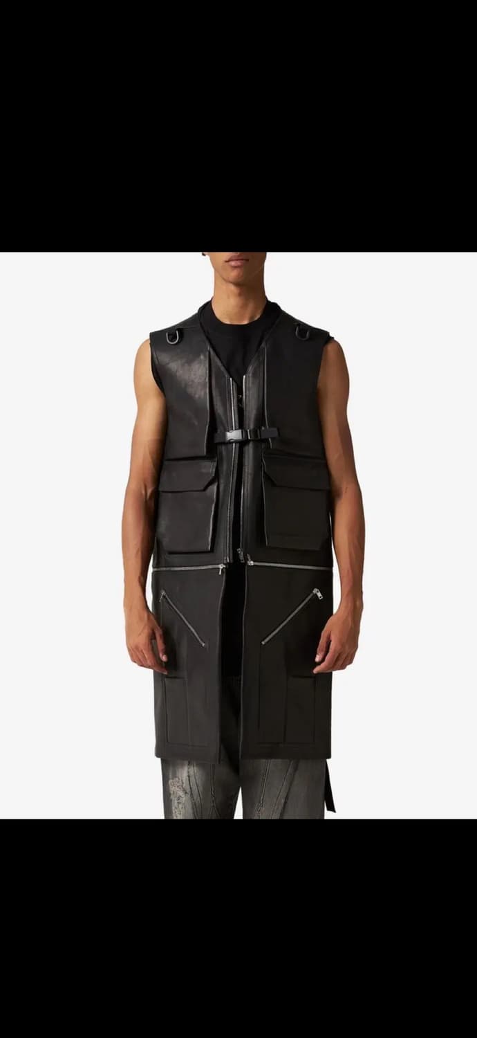 24FW 릭오웬스 유틸리티 레더 베스트 블랙 50 상품이미지7