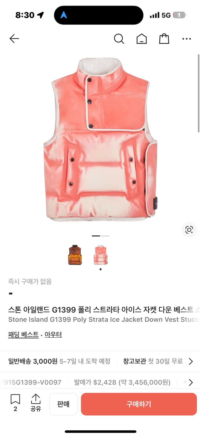 스톤아일랜드 아이스 스트라타 조끼 패딩 23fw L(105) 상품이미지6