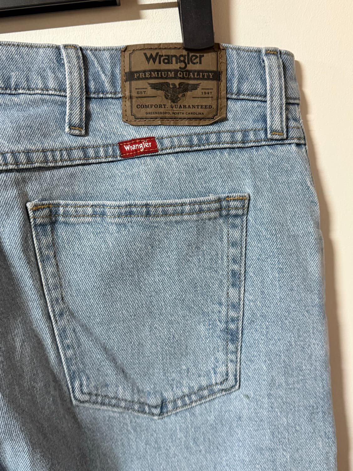 Premium Quality Wrangler 연청 스트레이트 데님 팬츠 상품이미지4