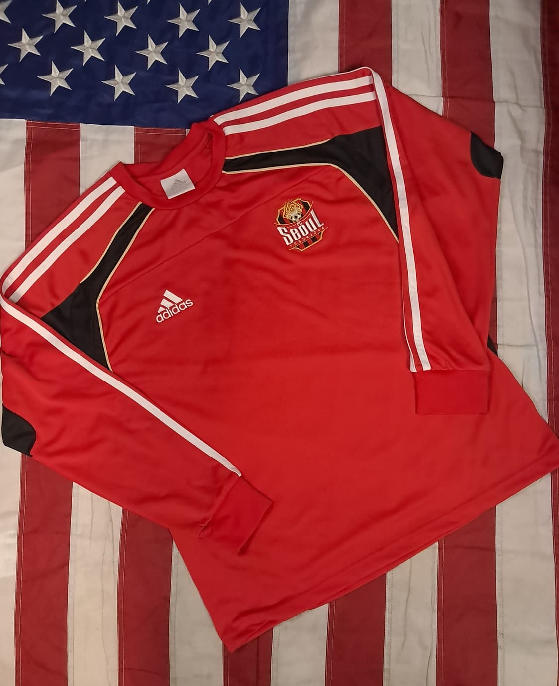새제품 오리지날 아디다스 FC 서울 롱슬라브 져지 상품이미지1