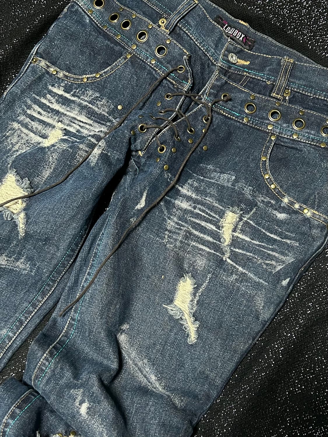 *archive* 2000s LOWBOX lace up 데님팬츠 상품이미지3