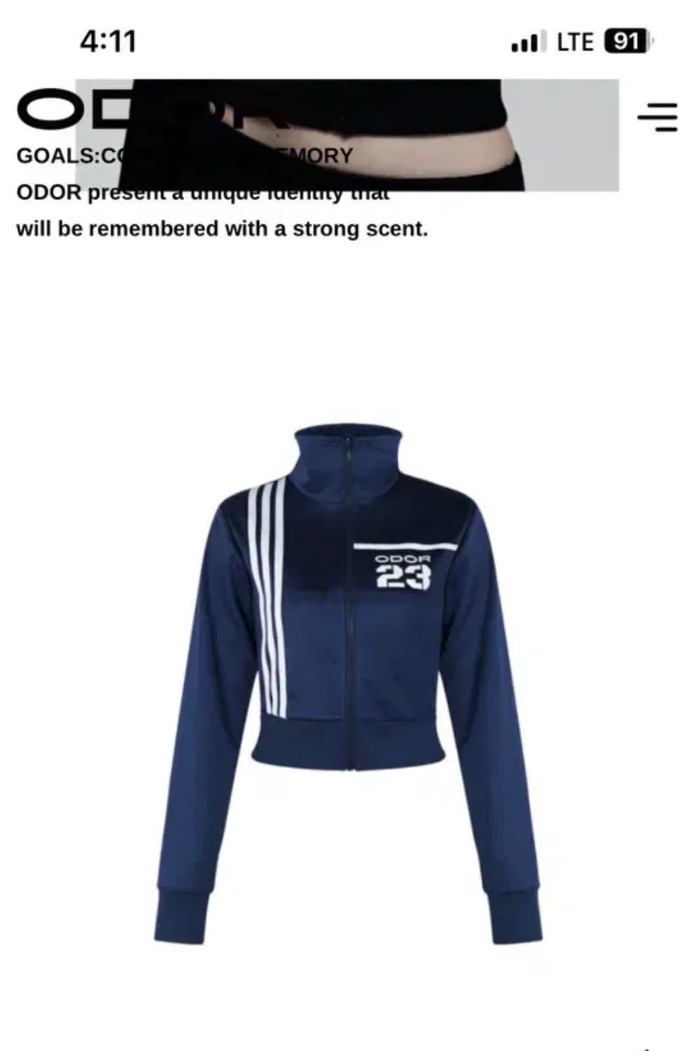 Odor line jersy zipup-blue 상품이미지1