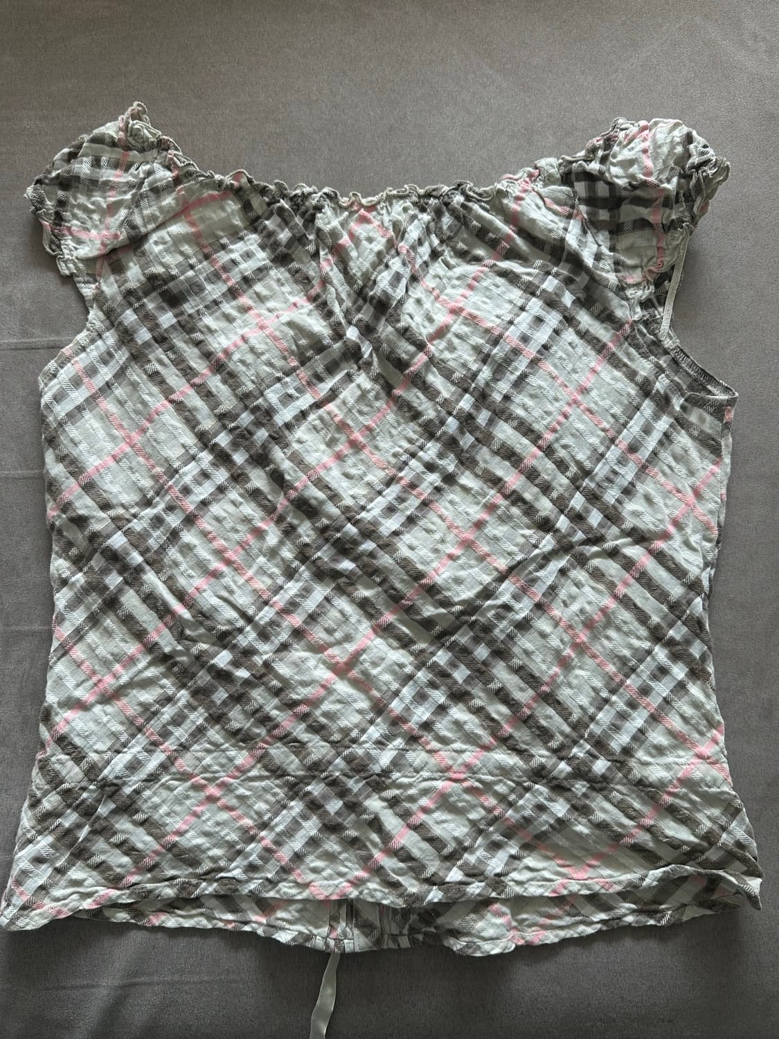 버버리 블루라벨 체크 블라우스 판매합니다 상품이미지4