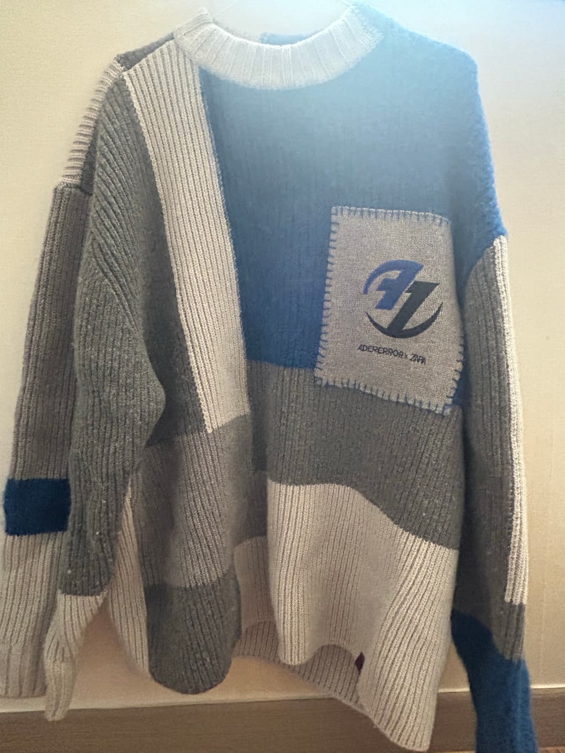 (L-XL)자라 x 아더에러 패치워크 오버사이즈 니트 스웨터 멀티컬러 상품이미지1