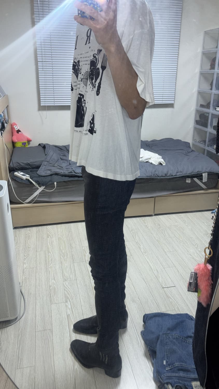 헬무트랭 램스킨 레더 데님 스키니진 27사이즈 상품이미지6