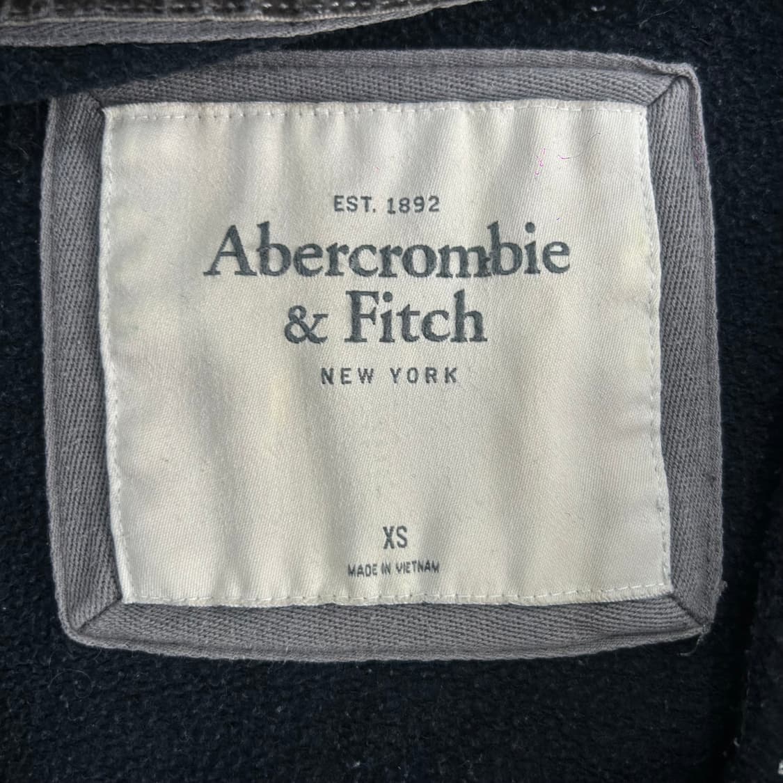 Abercrombie 아베크롬비 스펠아웃로고 네이비 후드집업  상품이미지5