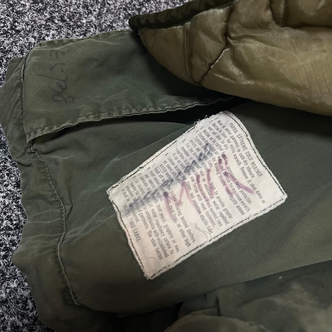 US Army 밀리터리 빈티지 오리지널 M65 개파카 필드자켓 M 상품이미지3