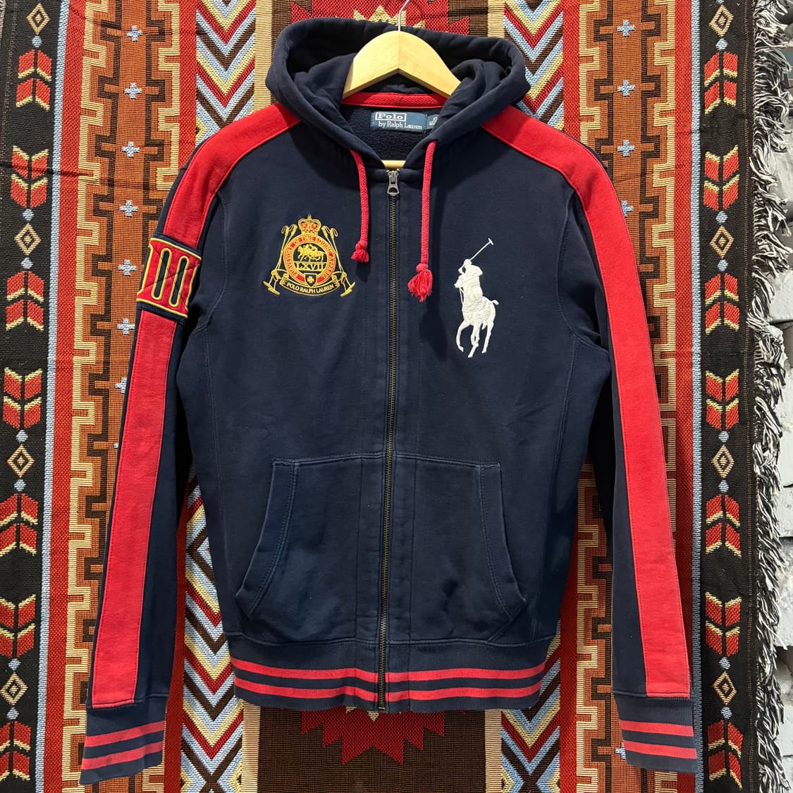 90‘s 폴로 빅포니 사이드라인 후드집업 상품이미지1