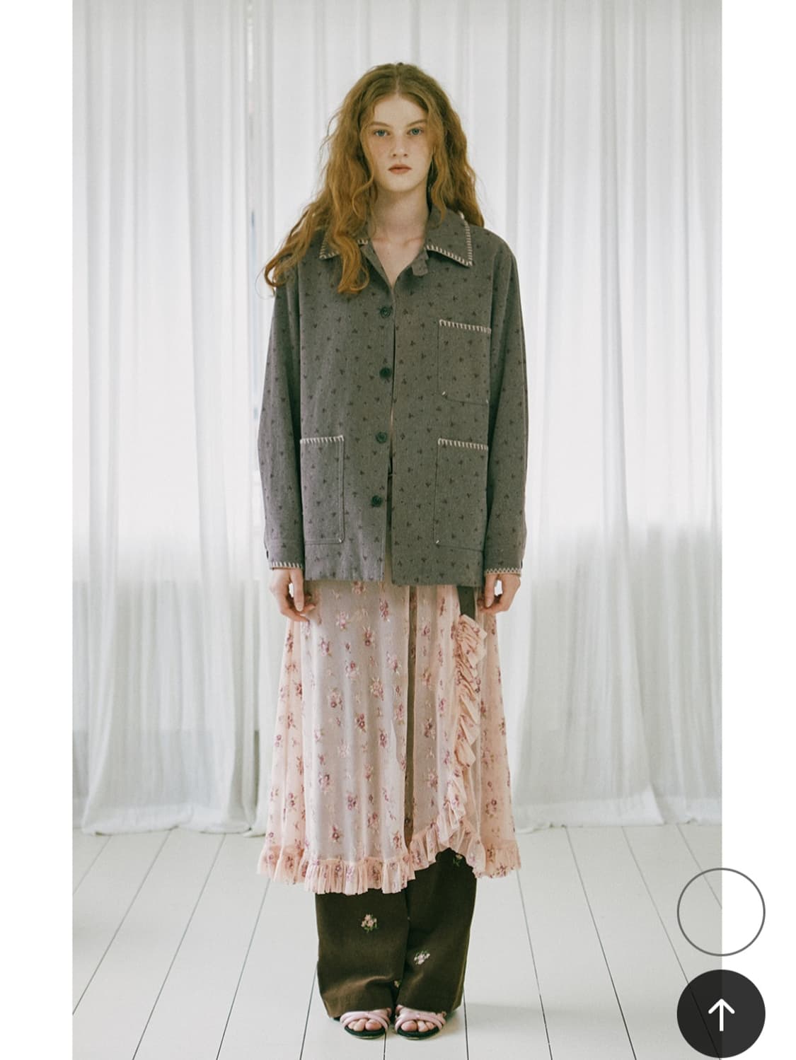 호쿠스포쿠스 워크 자켓  cherry blossom work jacket 상품이미지1