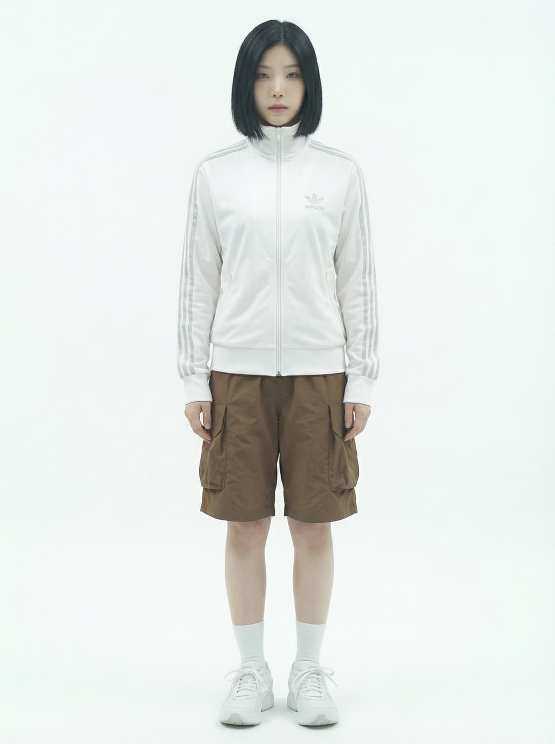 아디다스 오리지널 트랙 집업 (화이트/실버) 상품이미지3