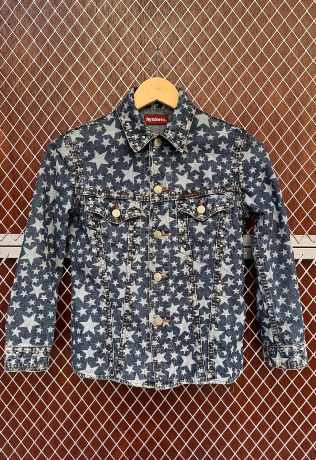 히스테릭 글래머 별패턴 데님 셔츠 상품이미지1