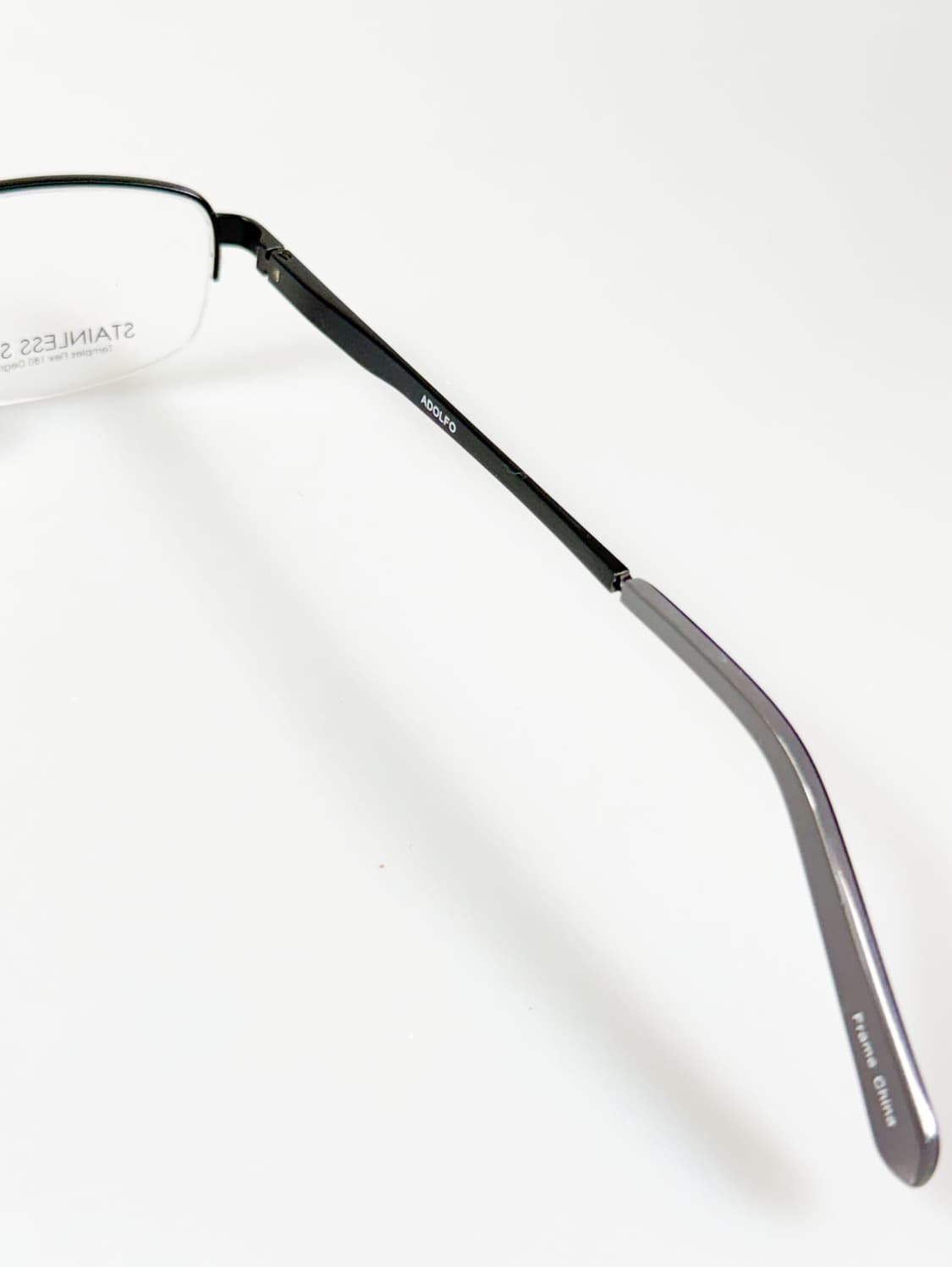 SPORT 180 ADOLFO 블랙 반무테 스퀘어 빈티지 안경 상품이미지6