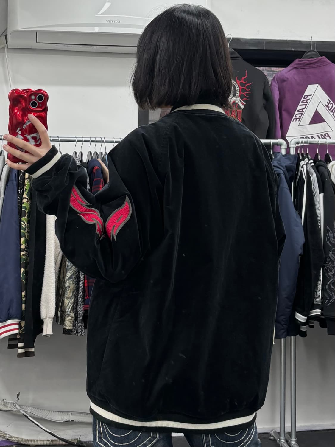 베이프 플레임 로고 수베니어 자켓 상품이미지5