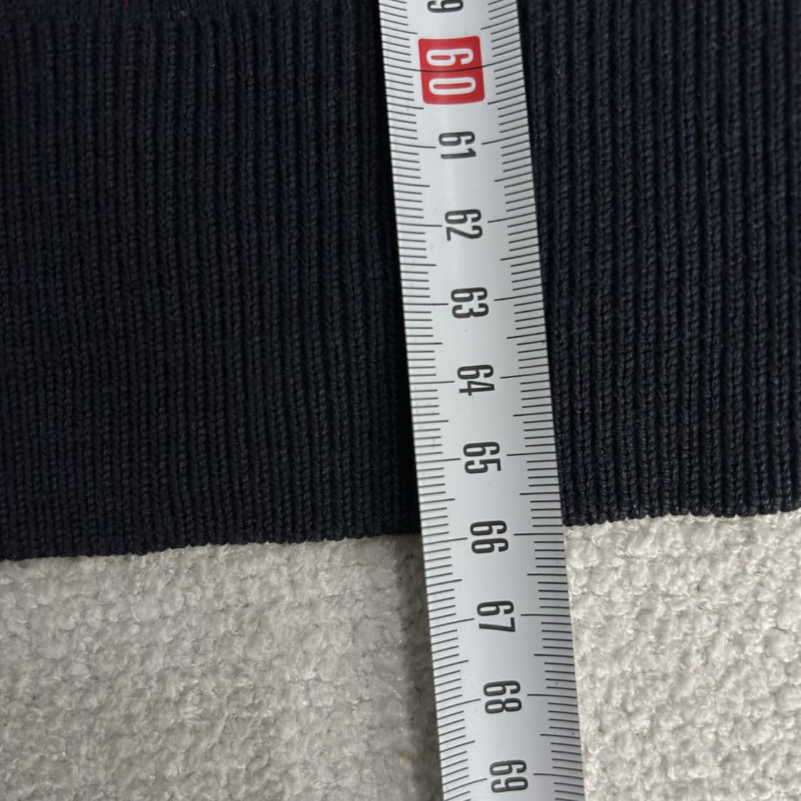 발망 체크 패턴 가디건 네이비 L 상품이미지5