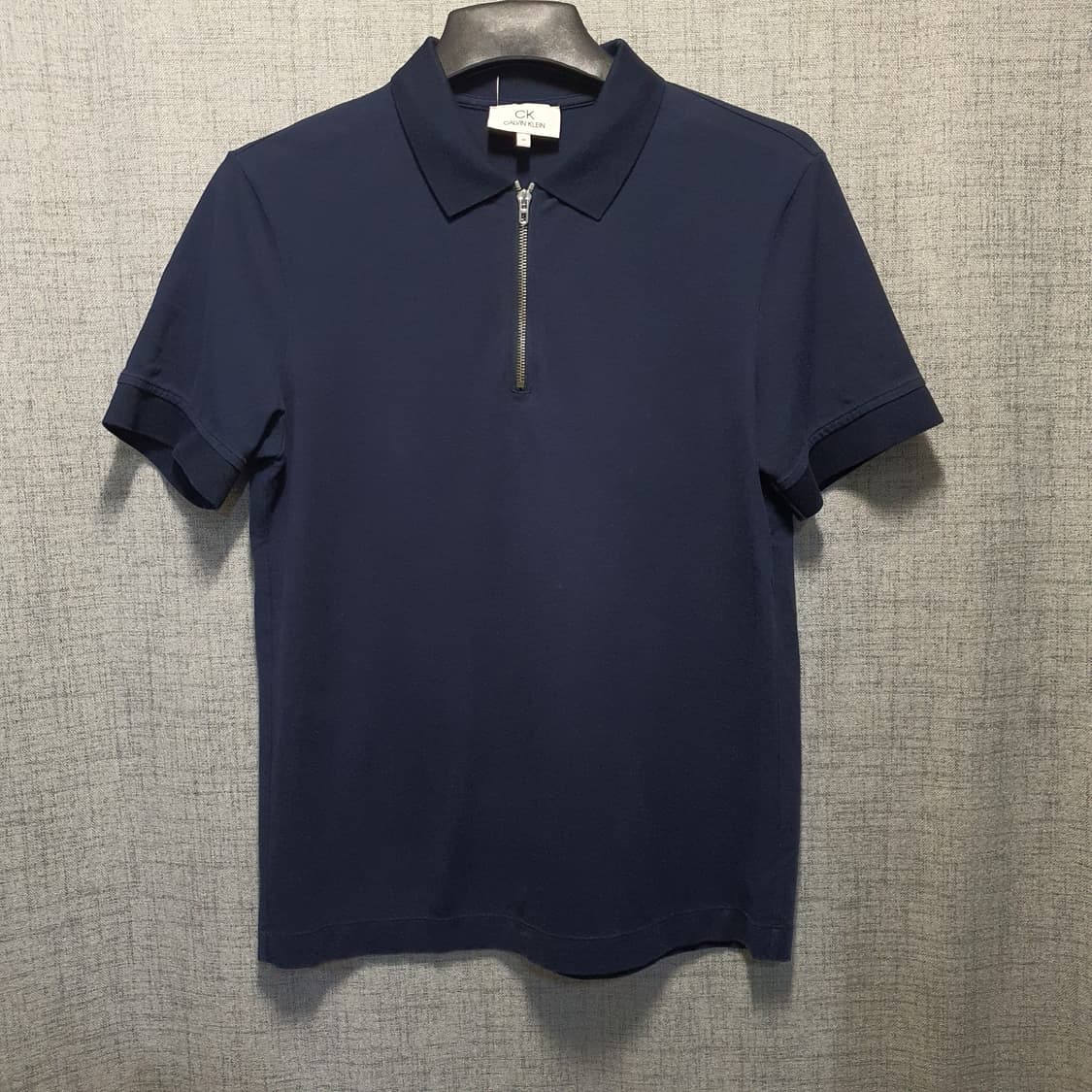 캘빈클라인 네이비 반집업 반팔 폴로티  상품이미지1